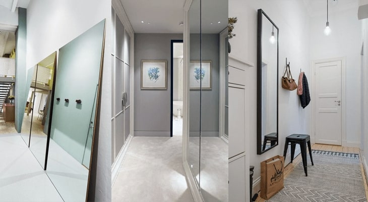 décorer un couloir : ajouter des miroirs