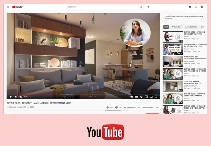 Youtube le réseau social pour trouver des idées décorations et aménagement